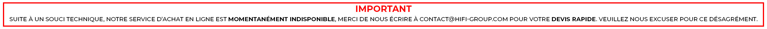Mise au panier indisponible